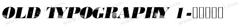 Old Typography 1字体转换